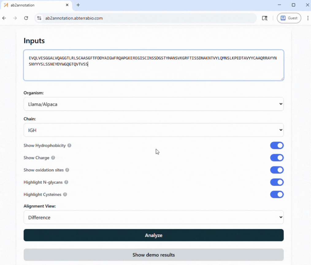 Ab2annotation free web tool for antibody annotation