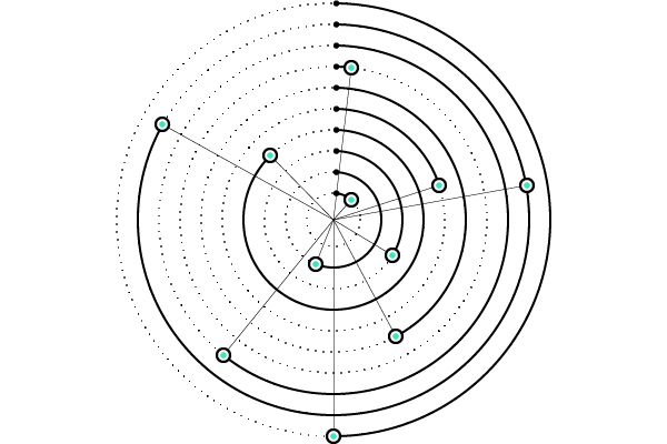 Circle plot of antibody lineages